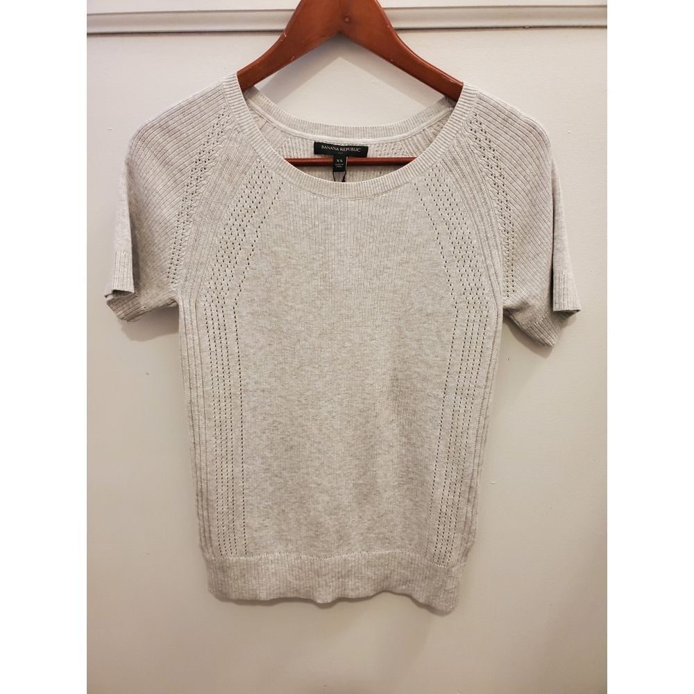 Banana Republic Forever Yarn Eyelet Ribbed Knit XS